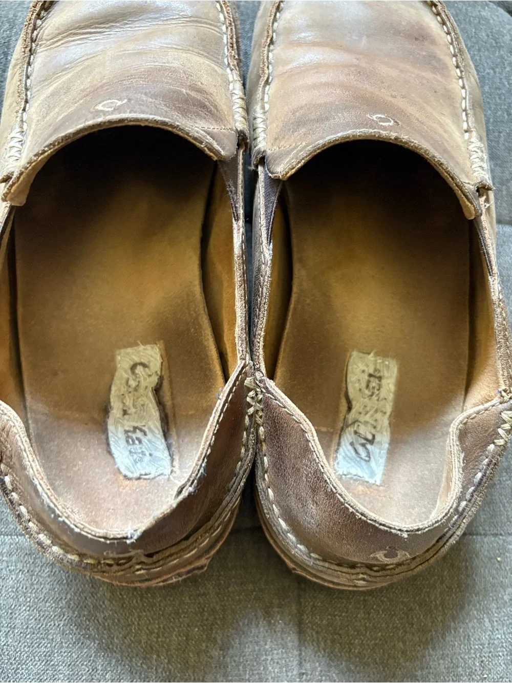 Olukai Moloa Men's Casual Slip-On Leather Loafers in Brown